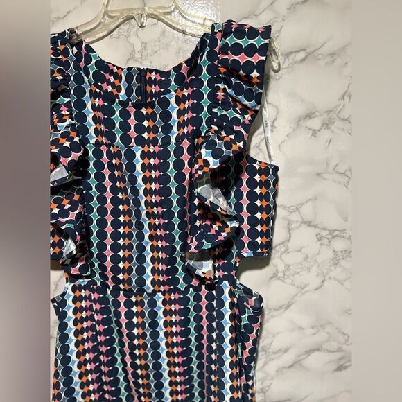 BAR III Womens Printed Cut-Out Shift Dress - Picture 5 of 8